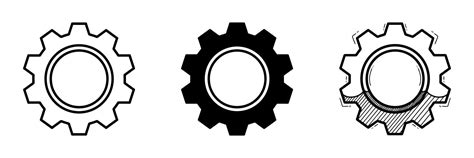 Vector illustration of gear icon set isolated on white background ...