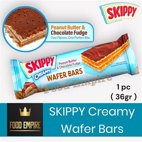 SKIPPY Creamy Peanut Butter & Chocolate Fudge Wafer Bar 36 grams ...