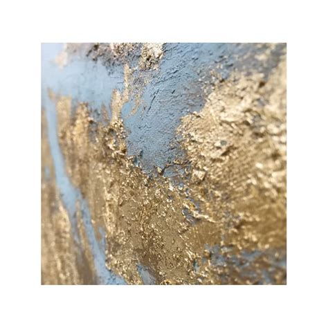 Buy Blue Abstract Canvas Wall Art For Living Room With Gold Foil Framed ...