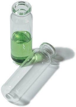 Headspace vial, beveled top, rounded bottom volume 20 mL, clear glass ...