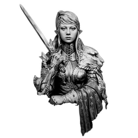 Buy TOMMY LAMBERT Resin Soldier Model 1/10 Female Knights Templar Resin ...