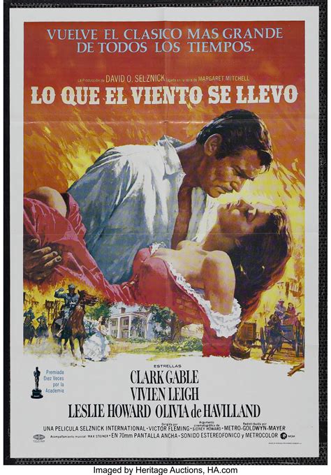 Gone With the Wind (MGM, R-1970s). Spanish Language One Sheet (27 ...