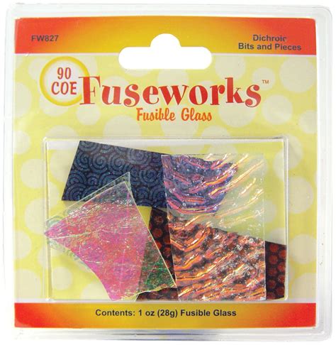 Fuseworks 1-Ounce Dichroic Bits and Pieces 90 COE Fusible Glass ...