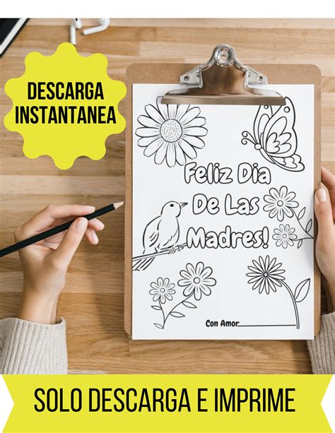 Happy Mothers Day In Spanish Coloring Pages