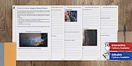 My Imagery Poem Activity Sheet, Imagery Poetry