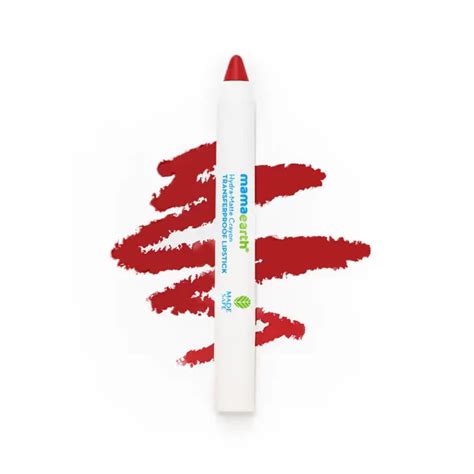 Mama Earth Hydra-Matte Crayon Transferproof Lipstick Raspberry Red
