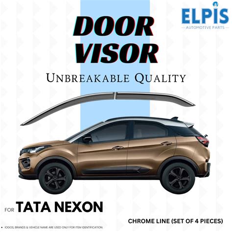 DOOR VISOR CHROME FOR TATA NEXON (2023 ONWARDS) SET OF 4