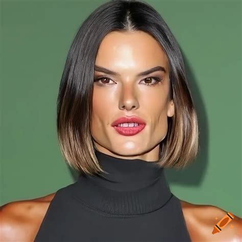 Alessandra ambrosio with a straight bob haircut