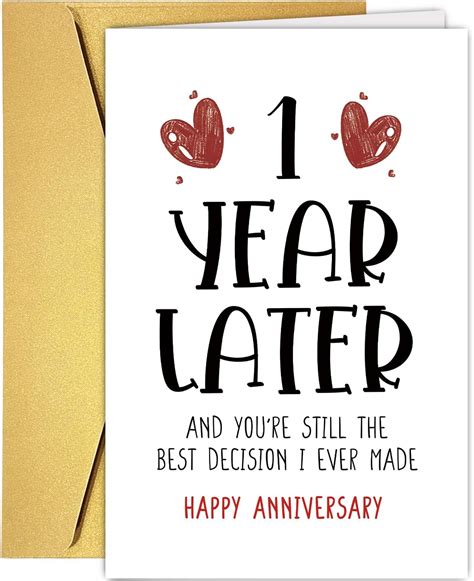 Amazon.com : mmuue Happy 1st Anniversary Pop Up Card, Romantic 1 Year ...