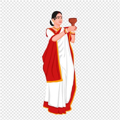 Posterit - Bengali Woman Dhunuchi Naach PNG