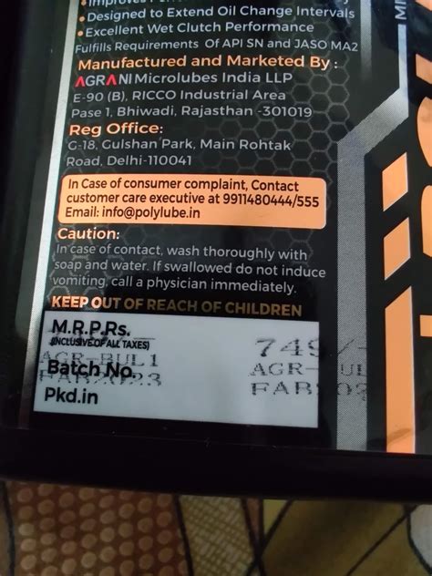 Polylube Military Grade Engine Oil 15W50 for Bikes (1L Pack) : Amazon ...