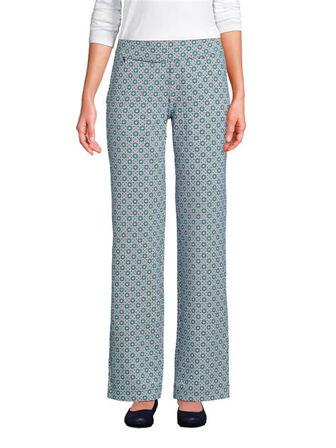 Lands' End Women's Starfish Mid Rise Straight Leg Pants - Walmart.com