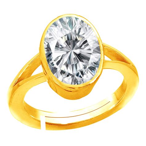 Rama & Mool Chand Trading 15 ratti Cubic Zircon AD Studded Solitaire ...