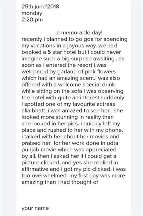 YOU RECENTLY MET A CELEBRITY . WRITE A SHORT DIARY ENTERY DESCRIBING ...