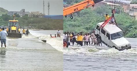 Mother, 2 daughters die as SUV swept away in Luni