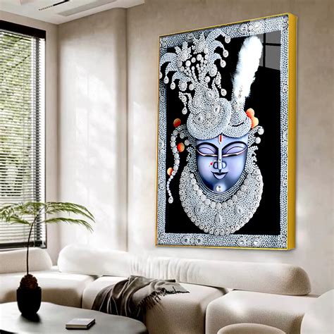 Beautiful Shreenath Ji Maharaj Acrylic Wall Paintings – Decors Mantra