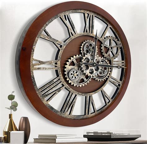 TheB-StyleTB The B-Style Large Wall Clock 24 inch Moving Gear India | Ubuy