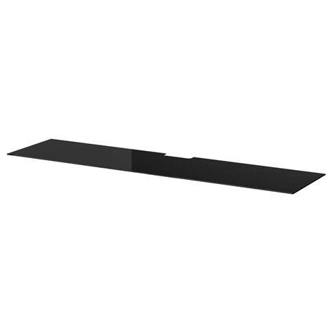 BESTÅ top panel for TV, glass black, 180x40 cm (707/8x153/4") - IKEA