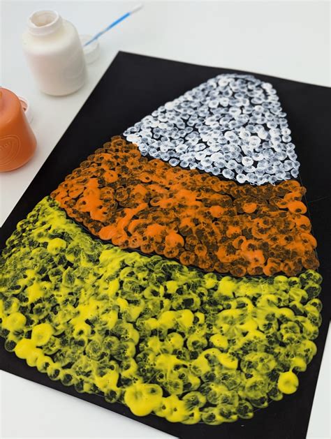 Easy Q-tip Candy Corn Painting Kids Will Love