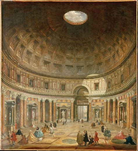 The Interior of the Pantheon, Rome by Giovanni Paolo Pannini