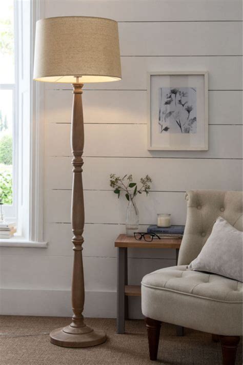 Wood Base Floor Lamps For Living Room Habitat Bobbin Mango Wood Floor