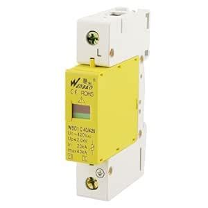 PRAV® AC 420V 40KA Max Current 20KA in 1P Standard 35mm DIN Rail Surge ...