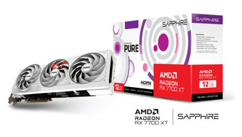 Sapphire PURE AMD RADEON RX 7700 XT GDDR6 12 GB AMD/ATI Chipset 192 bit ...