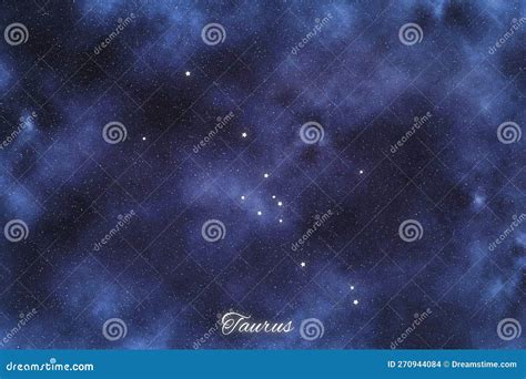Taurus Star Constellation, Brightest Stars , Bull Constellation Stock ...