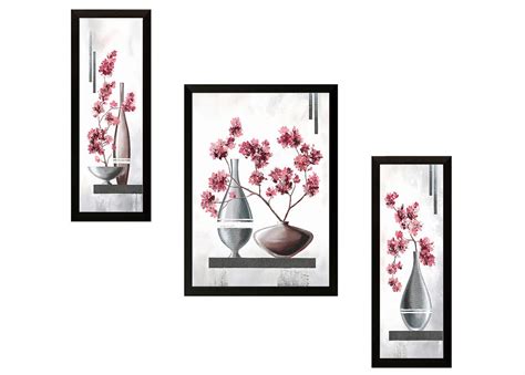 SAF paintings UV Textured Flower Floral Pot Multi-Effect Framed ...