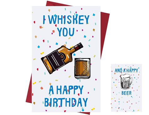 Funny Birthday Card For Drinkers – Birthday Card For alcohol Drinkers ...