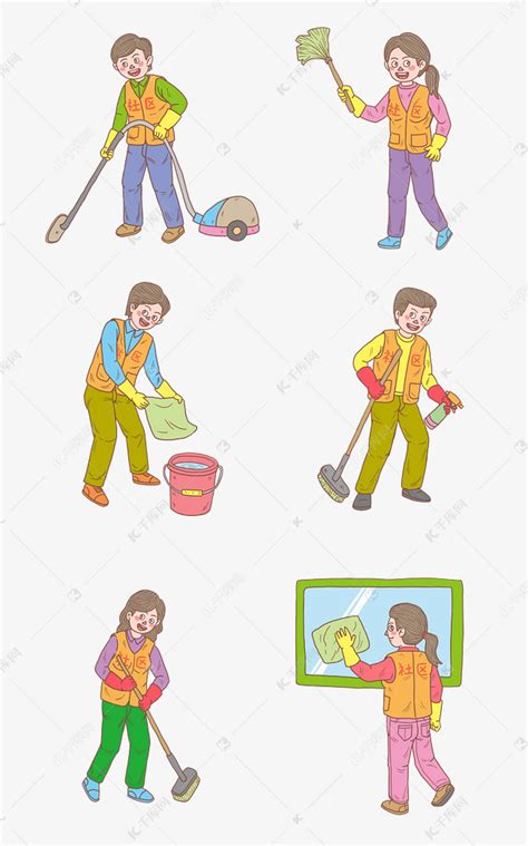 小年孩子与妈妈一起打扫卫生场景元素PNG图片素材下载_妈妈PNG_熊猫办公