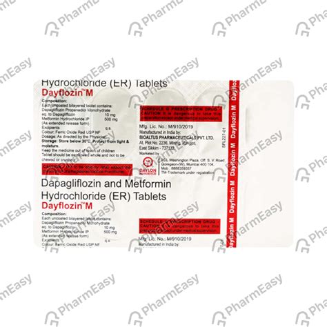 Buy Dayflozin M Strip Of 10 Tablets Online at Flat 15% OFF | PharmEasy