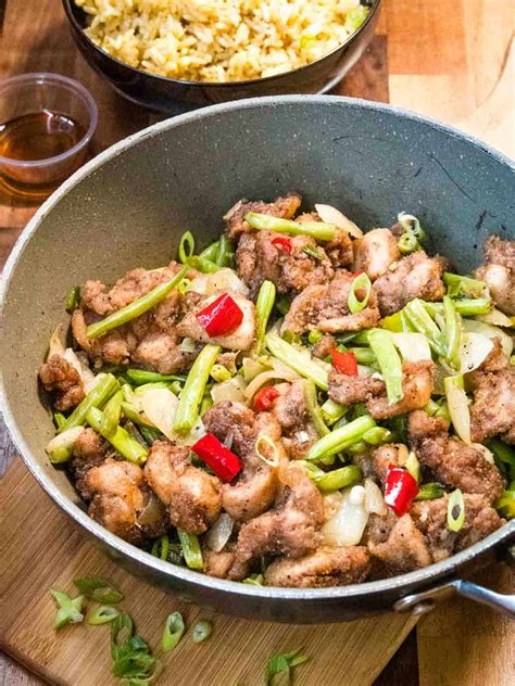 Chinese Salt and Pepper Chicken Recipe - Tastefully Vikkie
