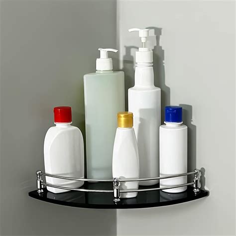 ALOXE Corner Shelf for Bathroom | Wall Mounted Bathroom Corner Glass ...
