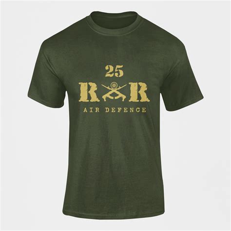 Shop Men's Army T-shirt | 25 RR Air Defence Online – Olive Planet