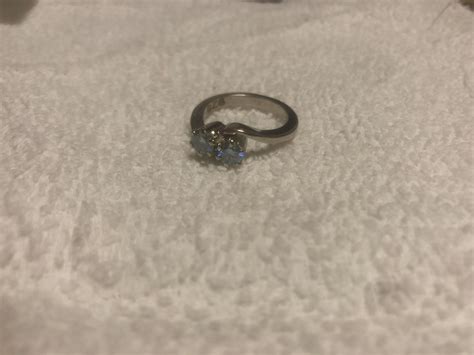 Buy Natural Blue Diamond Sterling Silver White Gold Ring Online in ...