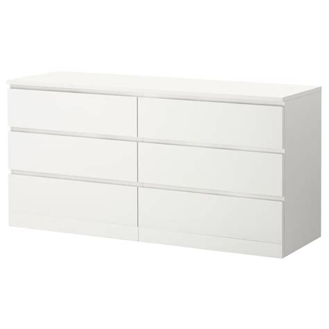 MALM Chest of 6 drawers, white, 160x78 cm - IKEA