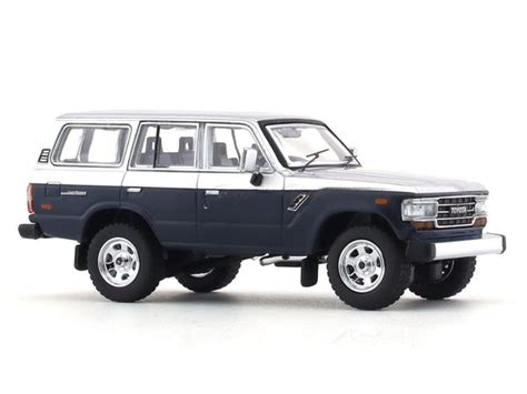 Toyota Land Cruiser LC60 blue silver 1:64 GCD diecast scale model ...