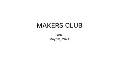 MAKERS CLUB — Teletype