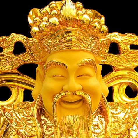 WANZPITS God of Fortune CAI Shen Statue Chinese God of Wealth Tsai Shen ...