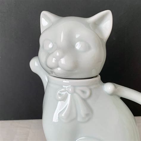 猫ティーポット専門店＊milkandmint Takahashi san francisco Snow white cat teapot ...