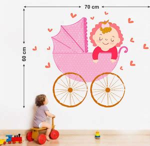 Tuffuk 70 cm Two Wheels Baby | Wall Stickers | PVC Vinyl | Non-Reusable ...