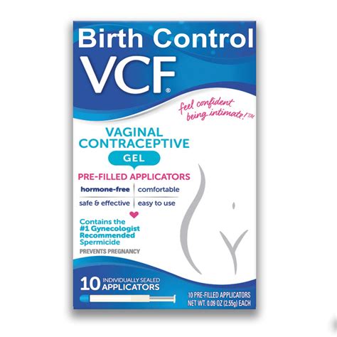 VCF Spermicide Birth Control Gel - Vaginal Contraceptive Pre-Filled ...