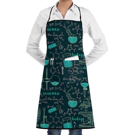 Vintage Pattern Chemistry Laboratory with Formulas Cooking Kitchen Bib ...