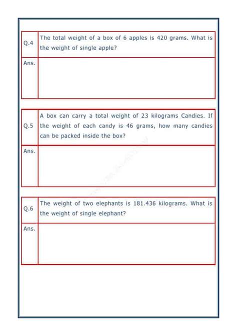 Image result for Math Worksheet Division