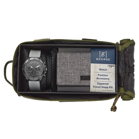 Buy George Men's Watch Gift Set with Gunmetal-tone Watch, Silver Dial ...