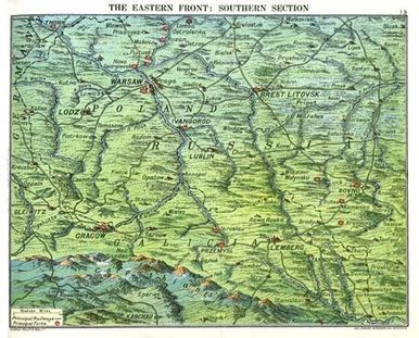 Image result for WW1 Eastern Front Map