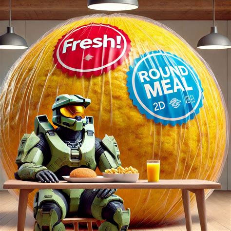 Round Meal (HALO Meme food advertisement) by Strombo1inator on DeviantArt