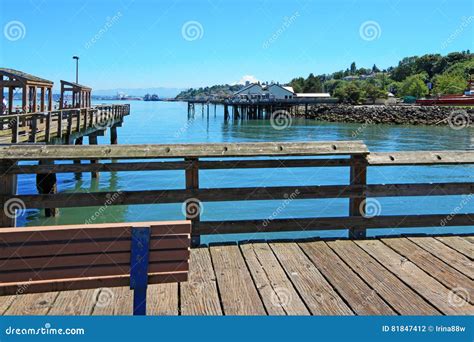 Tacoma, Pier Waterfront. Ruston Way. Stock Photo - Image of water ...