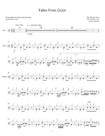 On Thorns I Lay - Fallen From Grace: Drum Sheet Music (JDS: On Thorns I ...